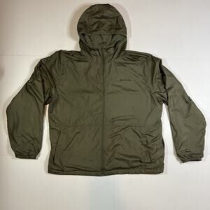 Columbia Windbreaker Men’s Jacket Extra Large XL Olive Green